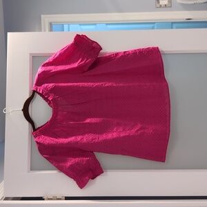 Loft eyelid short sleeve blouse